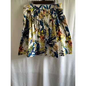 Unbranded Women's 2XL Floral A-Line Midi Skirt with Pockets